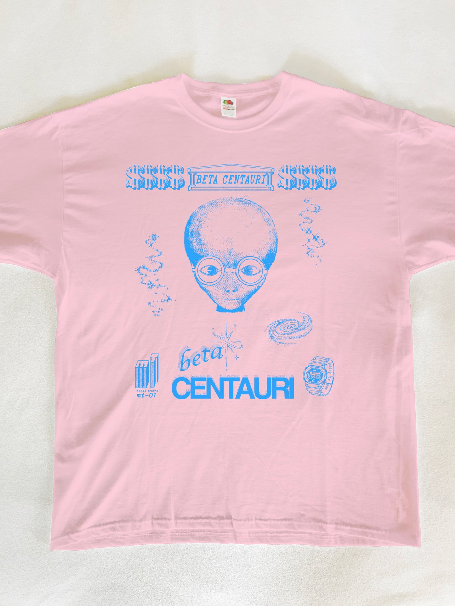 Beta Centauri DIY Punk Astronomy Aliens Pink T-Shirt (Gildan Softstlye Unisex Cotton Shirt)