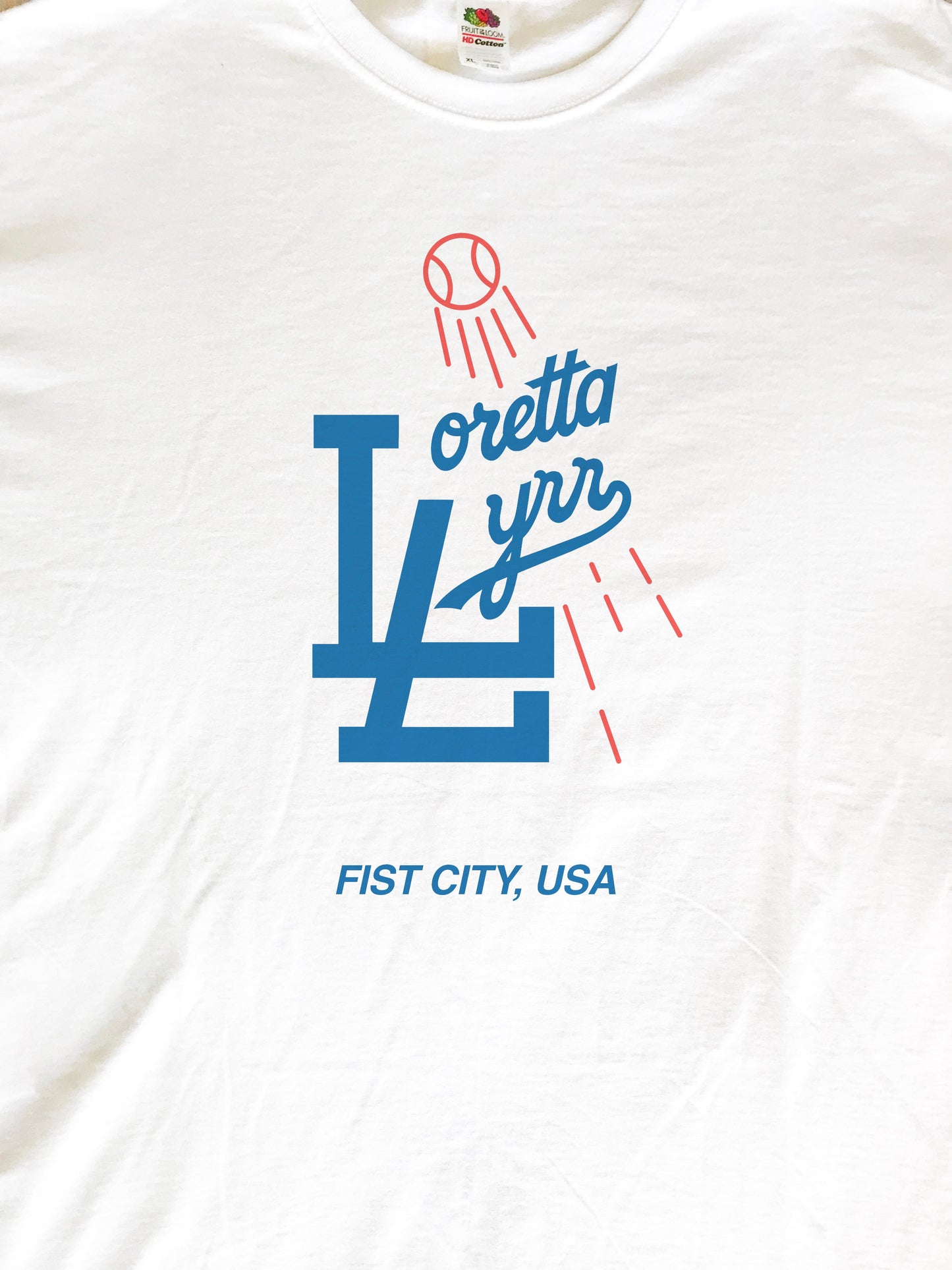 Loretta Lynn Baseball T-Shirt (Fruit Of The Loom HD Cotton)