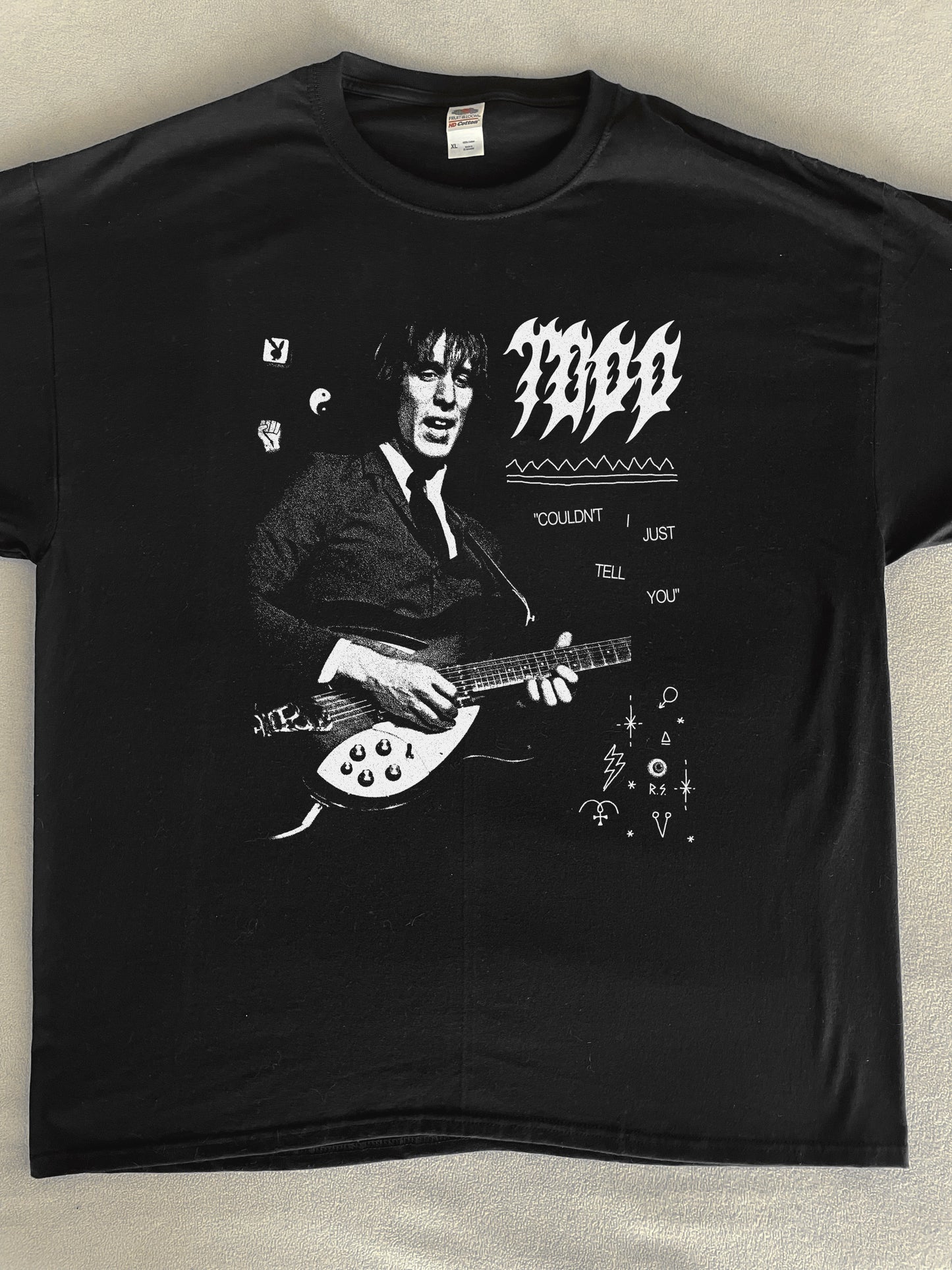 Todd Rundgren Black T-Shirt (Gildan Softstlye Unisex Cotton Shirt)