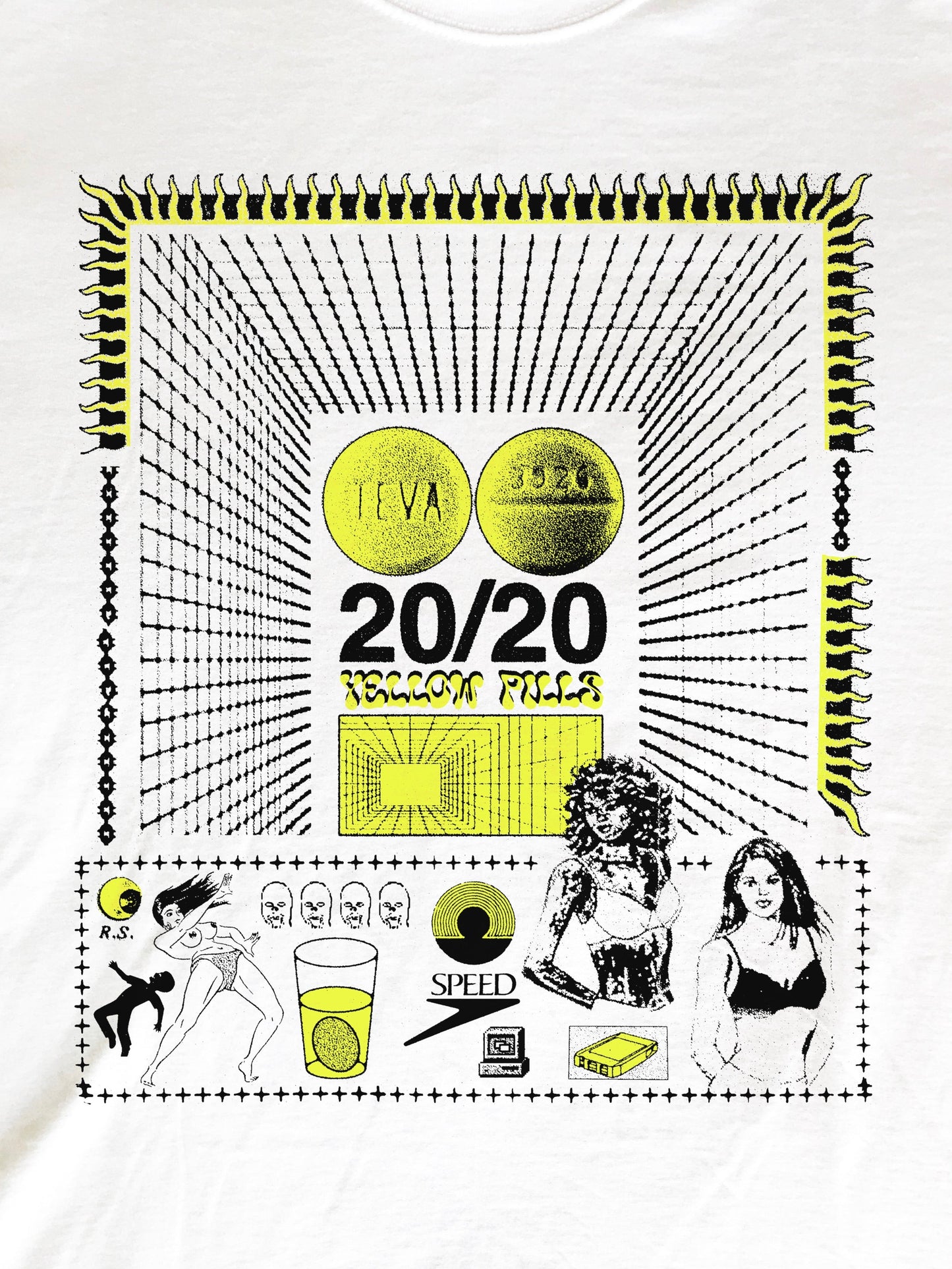 20/20 Yellow Pills Power Pop T-Shirt (Gildan Softstlye Unisex Cotton Shirt)