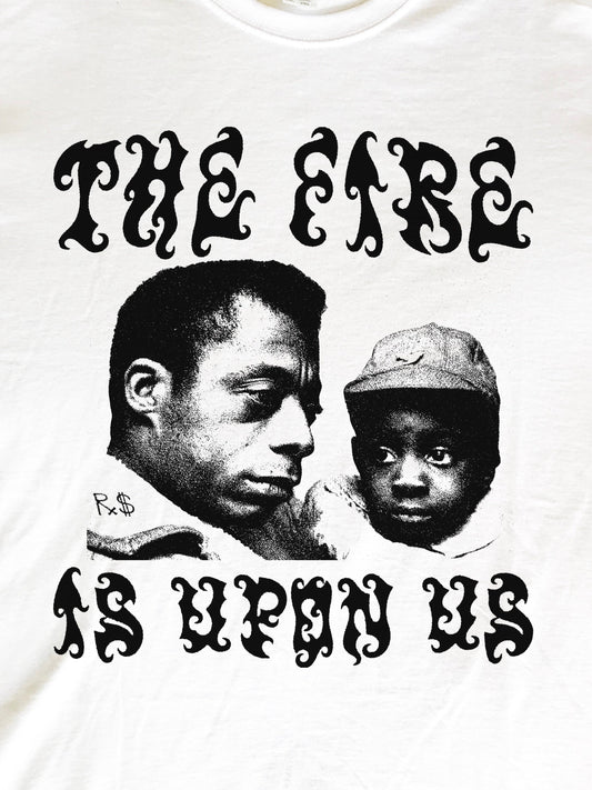 James Baldwin The Fire Is Upon Us T-Shirt (Gildan Softstlye Unisex Cotton Shirt)
