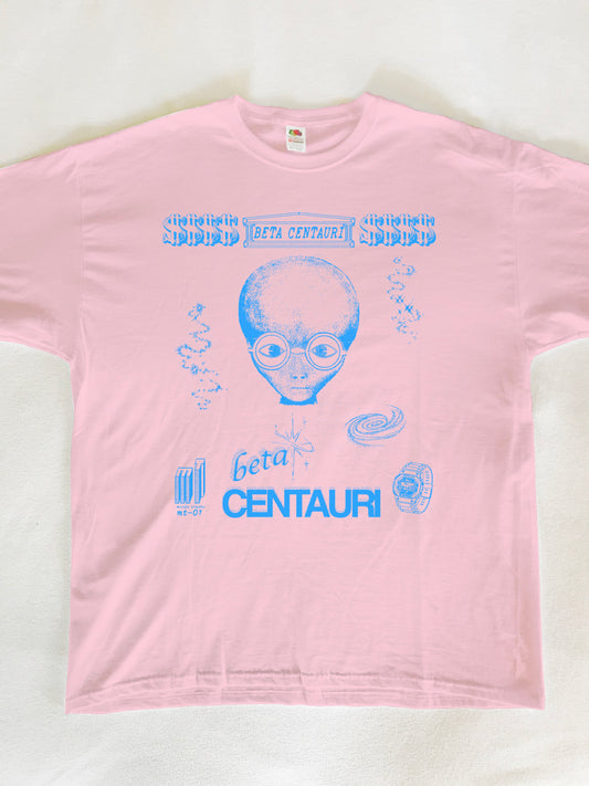Beta Centauri DIY Punk Astronomy Aliens Pink T-Shirt (Gildan Softstlye Unisex Cotton Shirt)