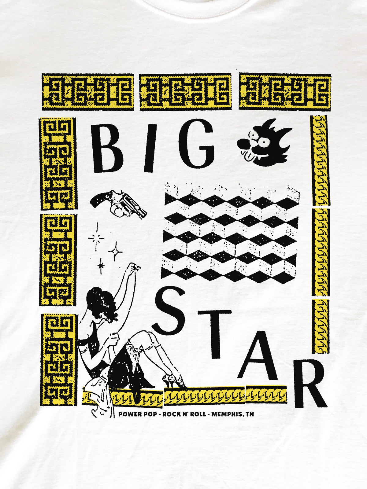 Big Star Power Pop T-Shirt (Gildan Softstlye Unisex Cotton Shirt)