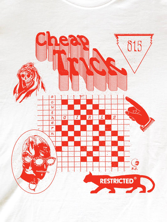 Cheap Trick White T-Shirt (Gildan Softstlye Unisex Cotton Shirt)