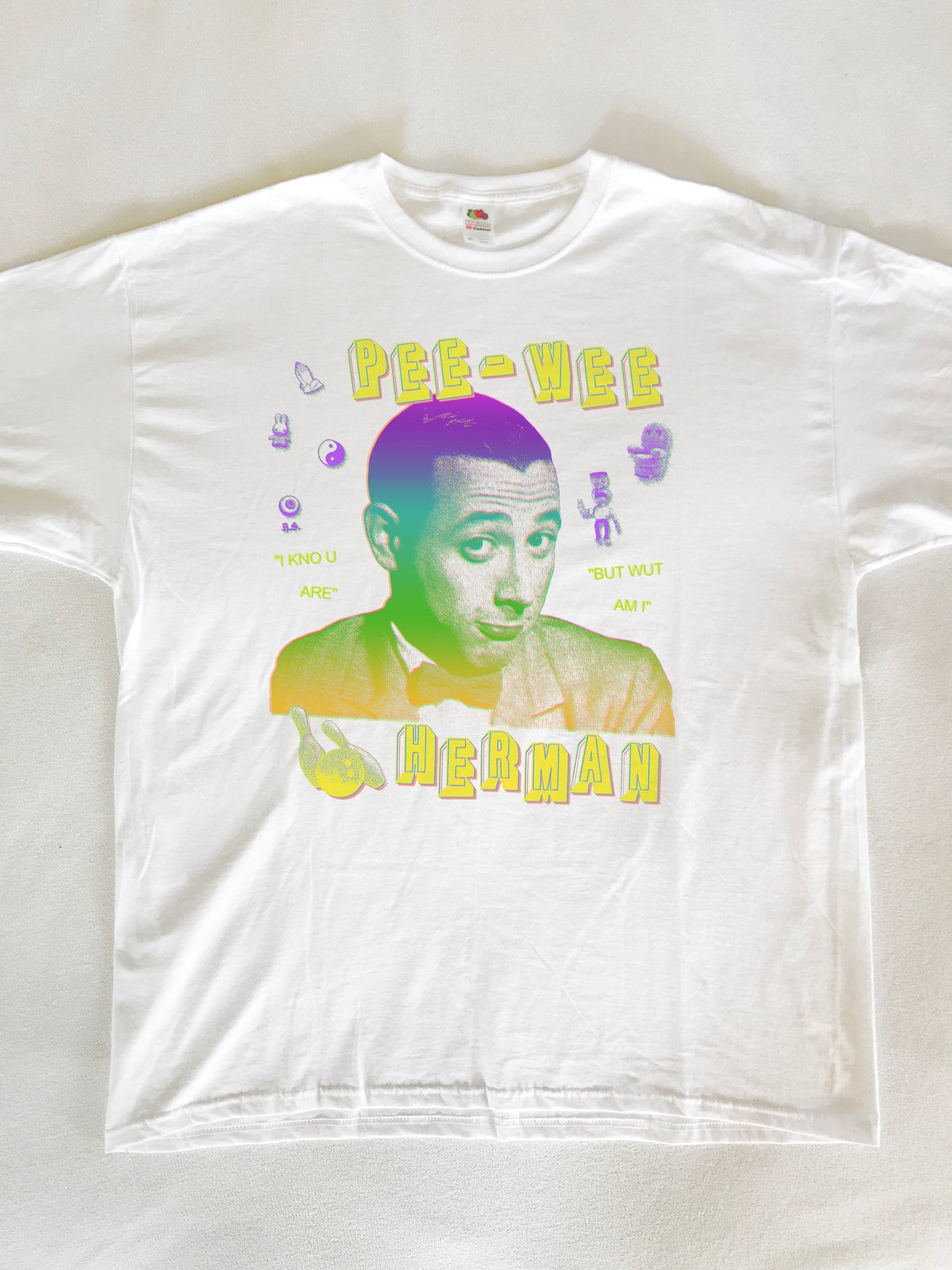 Pee-Wee Herman Rainbow T-Shirt (Gildan Softstlye Unisex Cotton Shirt)