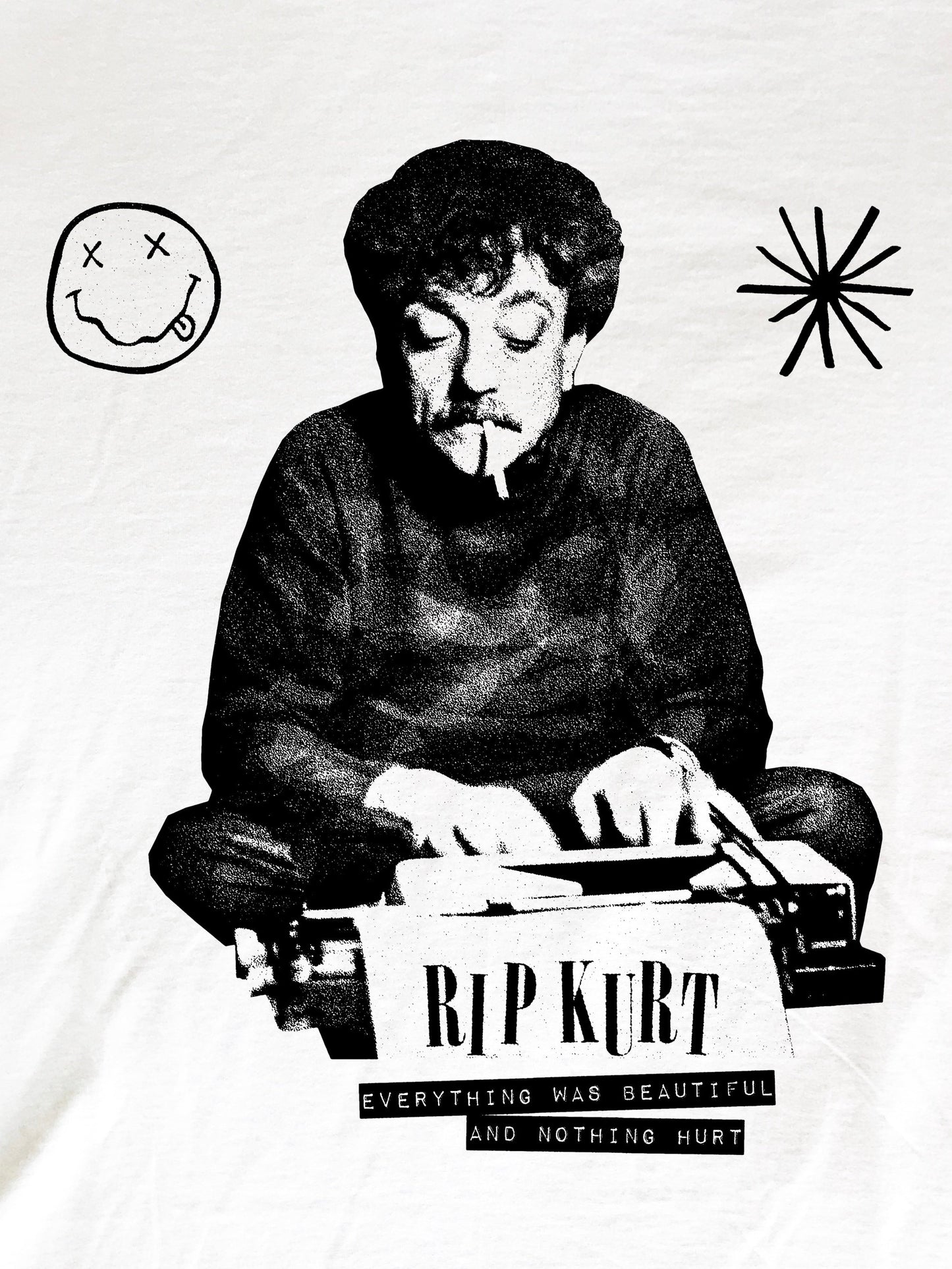 Kurt Vonnegut Cobain Nirvana T-Shirt (Gildan Softstlye Unisex Cotton Shirt)