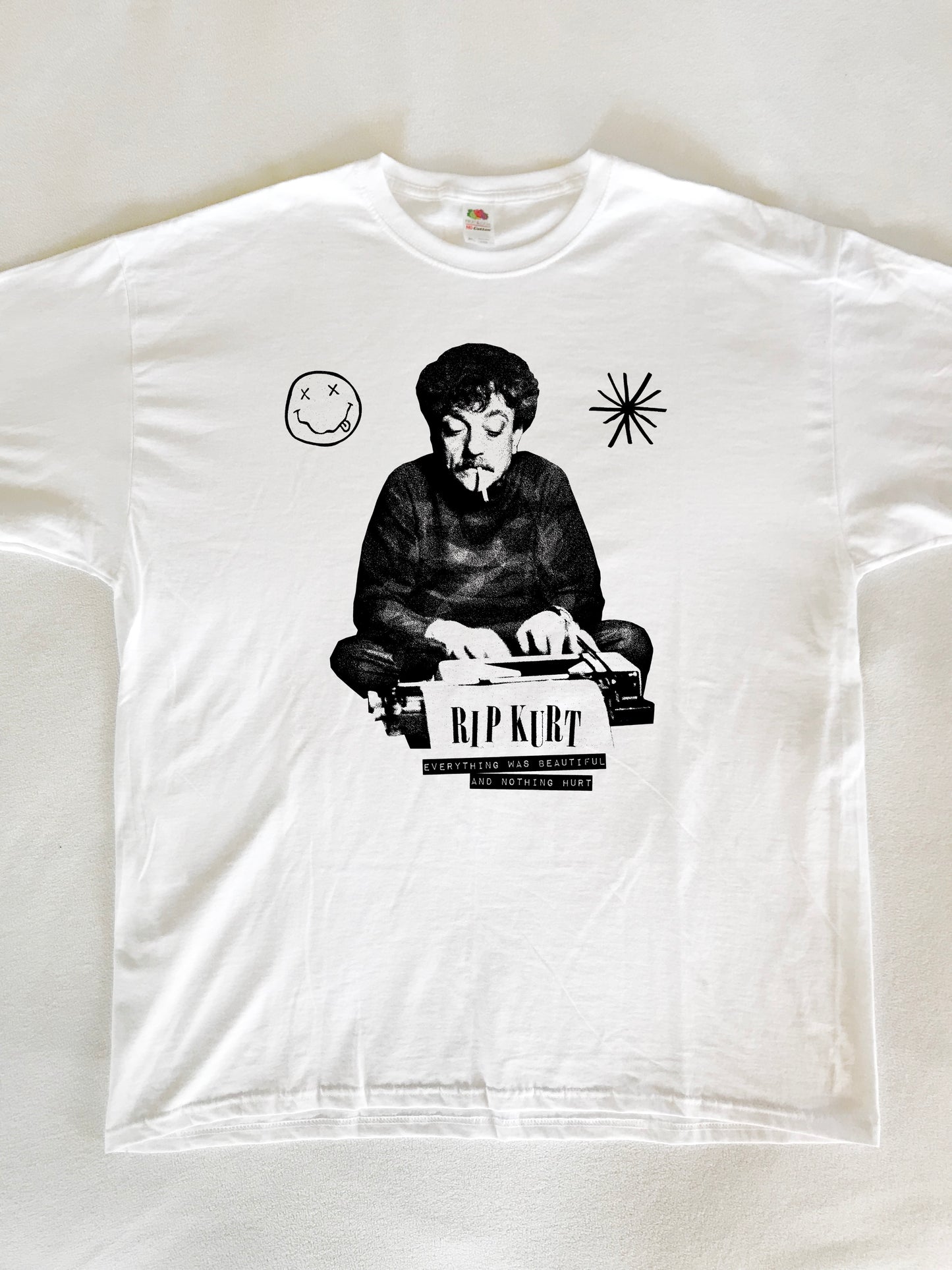 Kurt Vonnegut Cobain Nirvana T-Shirt (Gildan Softstlye Unisex Cotton Shirt)