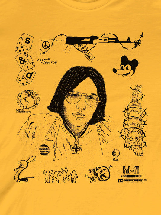 Ron Asheton Search & Destroy Punk T-Shirt (Gildan Softstlye Unisex Cotton Shirt)