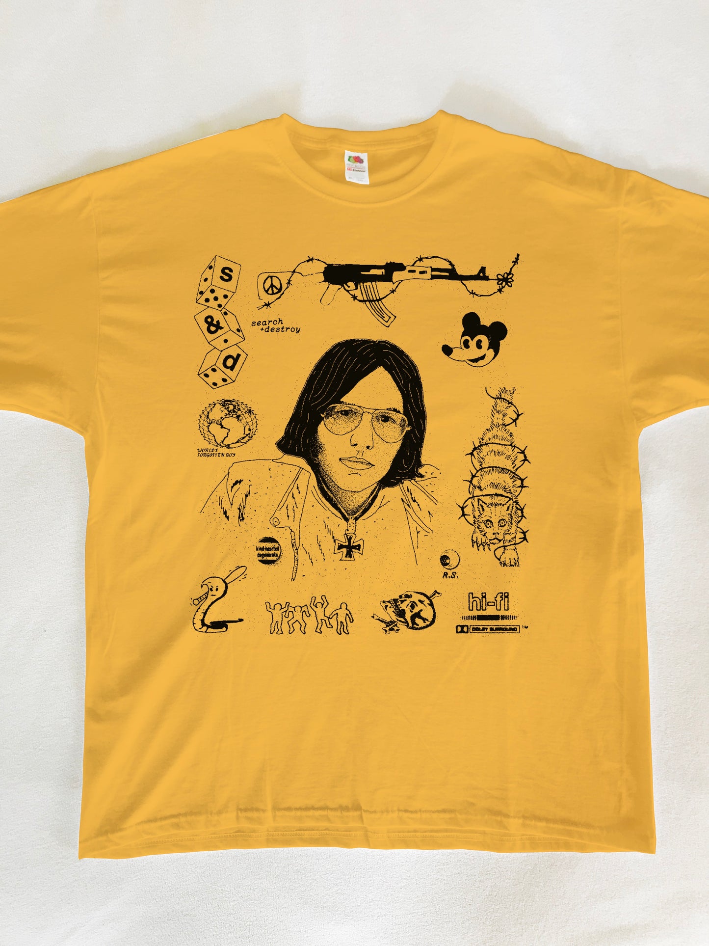 Ron Asheton Search & Destroy Punk T-Shirt (Gildan Softstlye Unisex Cotton Shirt)