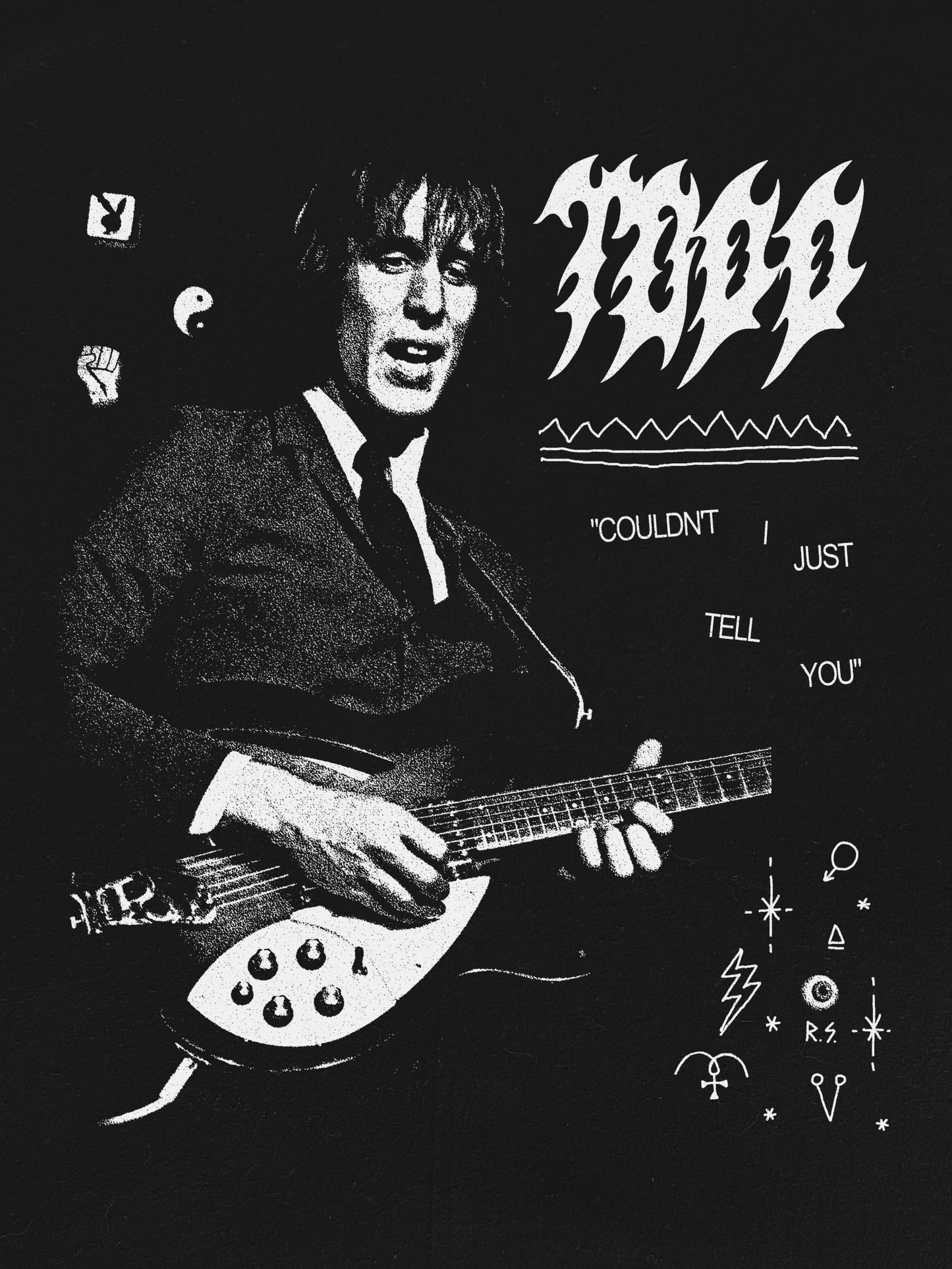 Todd Rundgren Black T-Shirt (Gildan Softstlye Unisex Cotton Shirt)