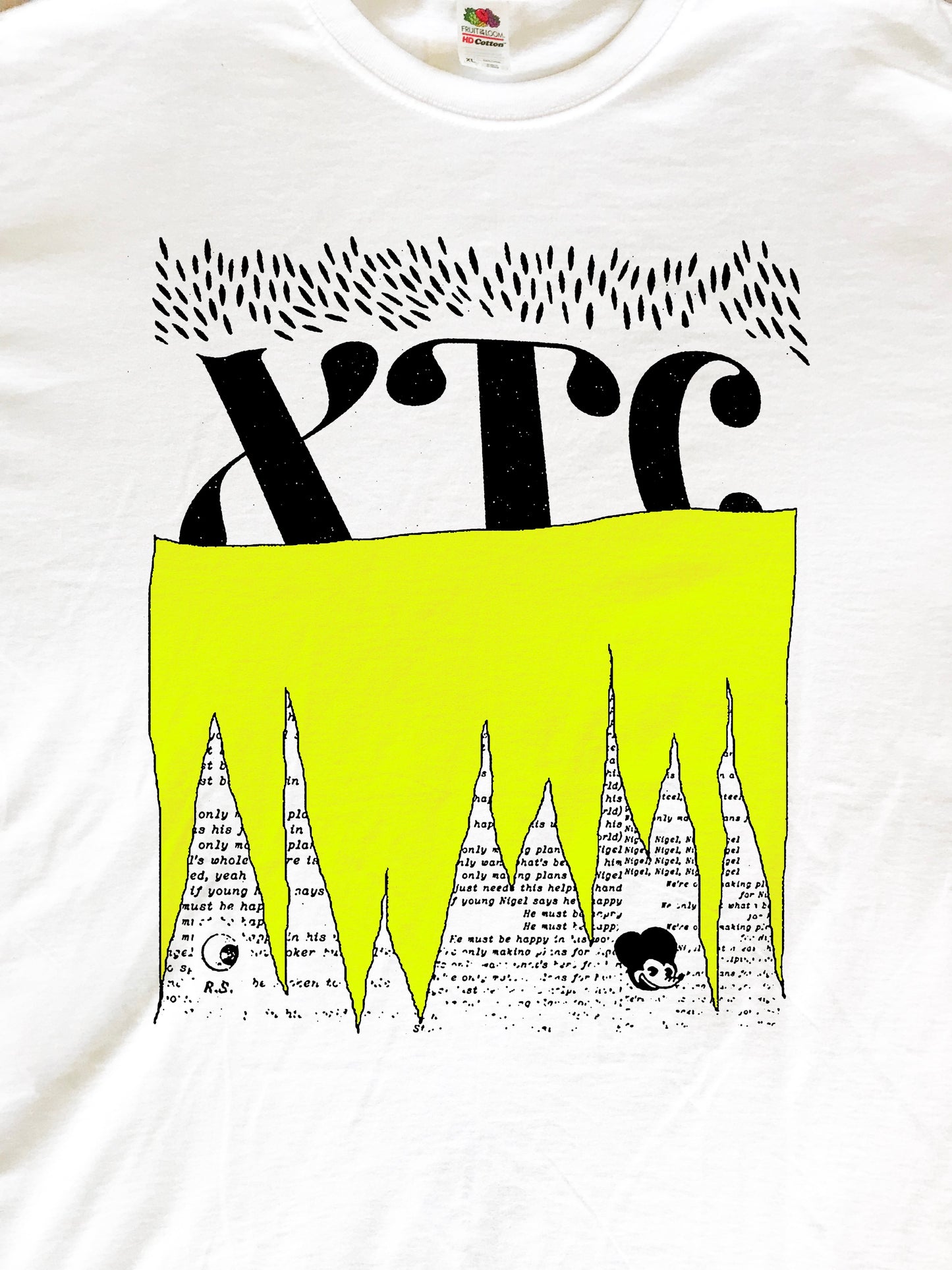 XTC Band Post Synth Egg Punk Nigel T-Shirt (Gildan Softstlye Unisex Cotton Shirt)